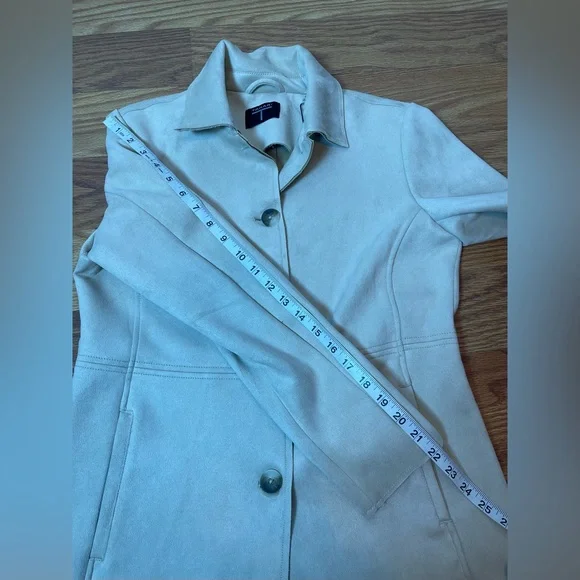T tahari Faux suede Leather Coat jacket size S with NWT - Picture 8 of 9